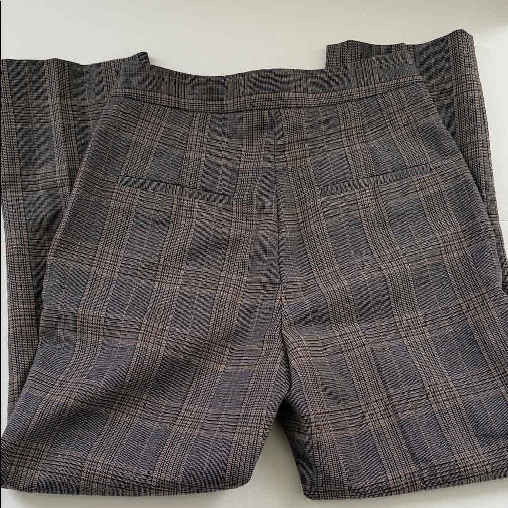 Sandro Paris Plaid Print High Waist Trousers - Picture 5 of 6